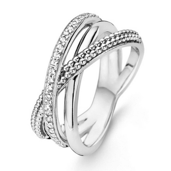 Ti Sento Three Entwined Bands Sterling Silver Milano Ring Ti Sento Three Entwined Bands Sterling Silver Milano Ring