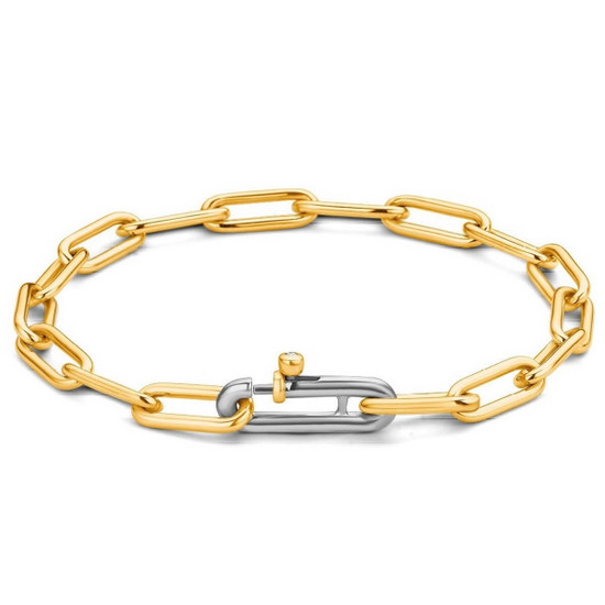 Ti Sento Gold Paperclip Milano Chain Bracelet