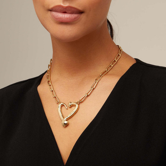 One Love Necklace Gold by UNOde50 | Giving Tree Gallery
