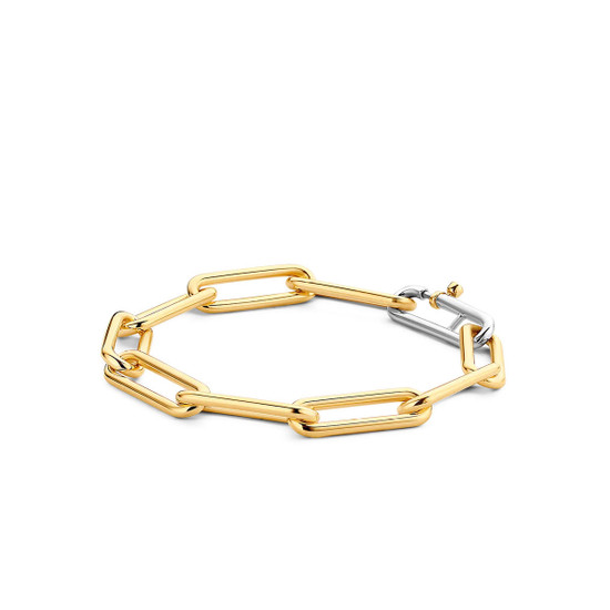 Ti Sento Milano Gold Long Paperclip Milano Chain Bracelet