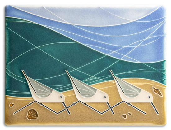 Motawi Tileworks Beach Bird - Sand Motawi Tileworks Beach Bird - Sand