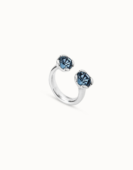 UNOde50 Aura Blue Ring Silver