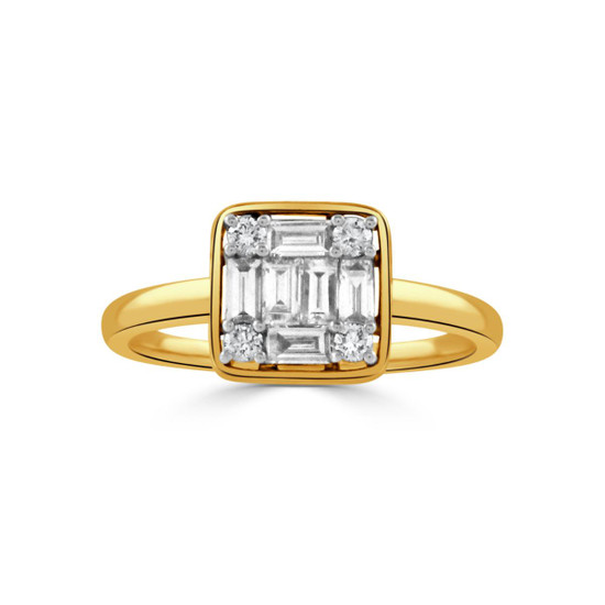 Doves by Doron Paloma Invisible Setting Diamond Gold Ring Doves by Doron Paloma Invisible Setting Diamond Gold Ring