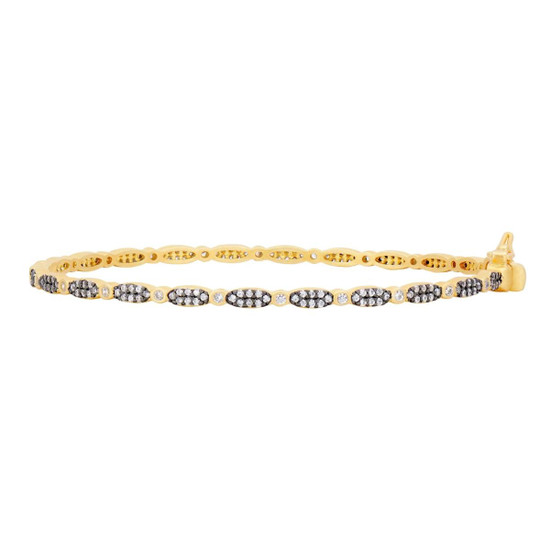 Freida Rothman Marquise Pave Thin Hinge Bangle