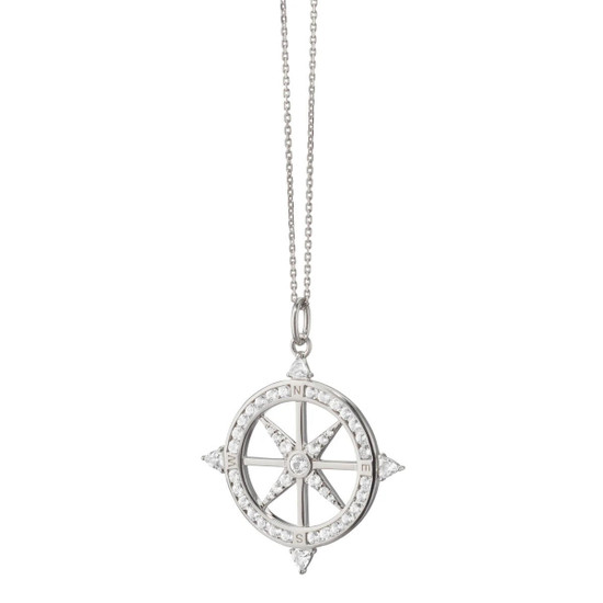 Monica Rich Kosann "Adventure" Sapphire Compass Necklace Monica Rich Kosann "Adventure" Sapphire Compass Necklace