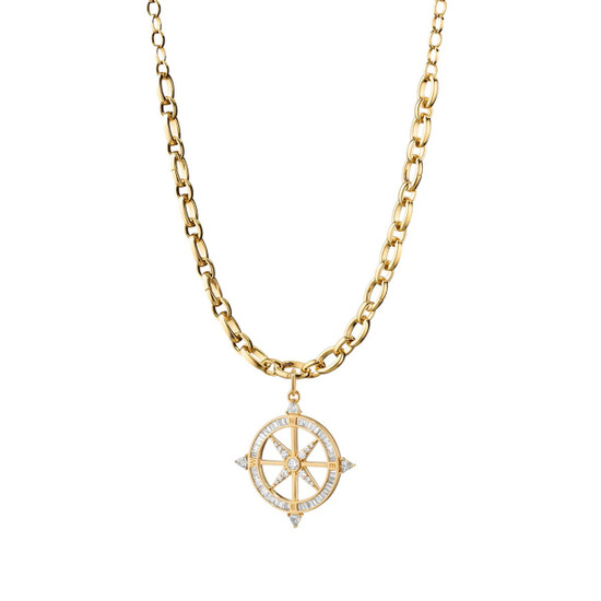 Monica Rich Kosann Diamond Compass Audrey Necklace