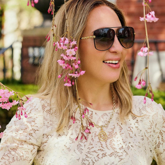 Malka Sunglasses Black + Gold by Freida Rothman