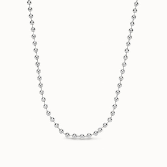 Hazte Uno Silver Long Beads Chain by UNOde50 | Giving Tree Gallery