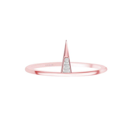 Vivaan Trikon Diamond Ring - Rose Gold Vivaan Trikon Diamond Ring - Rose Gold