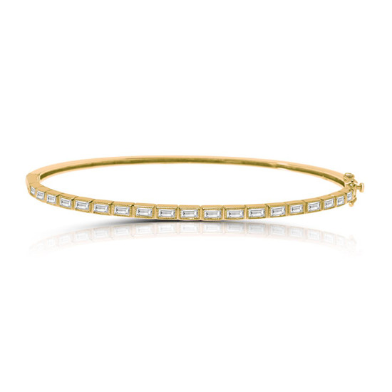 Vivaan Vena Dimaond Bangle - Yellow Gold Vivaan Vena Dimaond Bangle - Yellow Gold