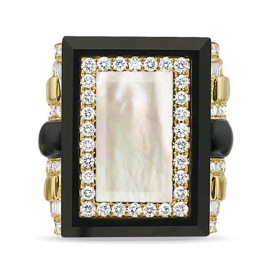 Doves by Doron Paloma Gatsby Black Onyx Borders Ring Doves by Doron Paloma Gatsby Black Onyx Borders Ring