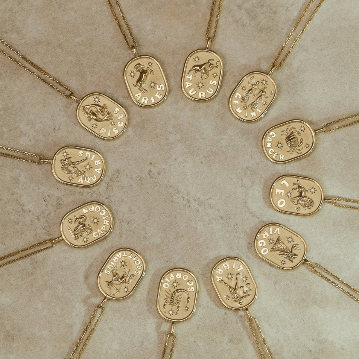 14KT GOLD Zodiac Necklaces