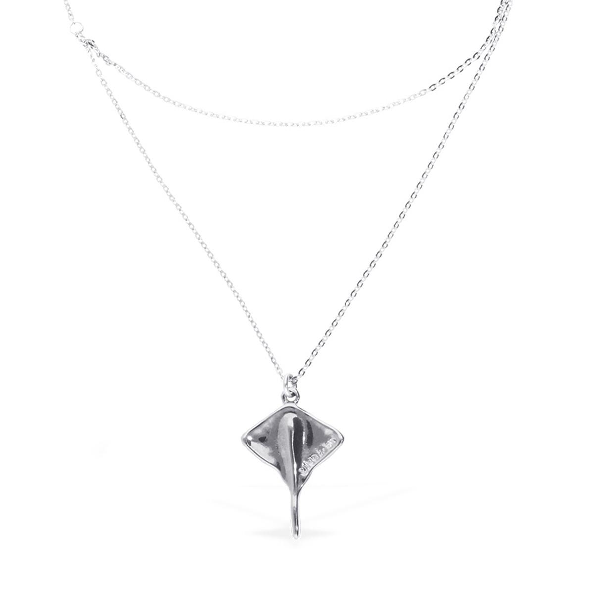 Ser Majestuosa Multi Strand Manta Ray Necklace in Silver by UNOde50