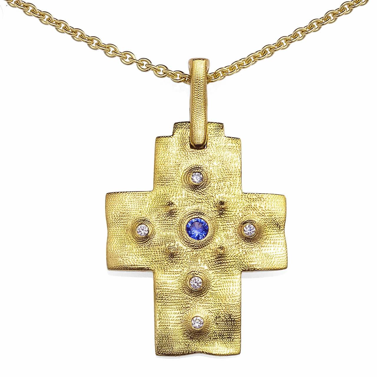 Alex Sepkus Desert Cross Pendant Necklace - 18KT Gold