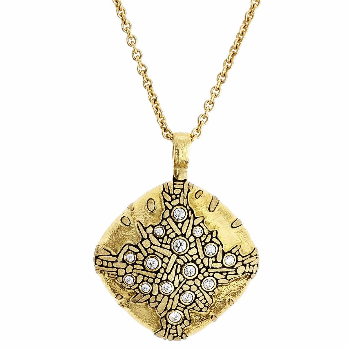 Alex Sepkus Diamond Cushion Pendant Necklace | 18KT Gold