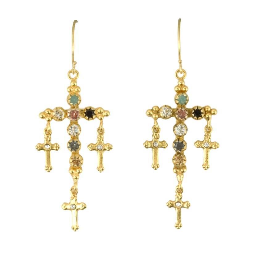 Madonna cross earrings Clearance
