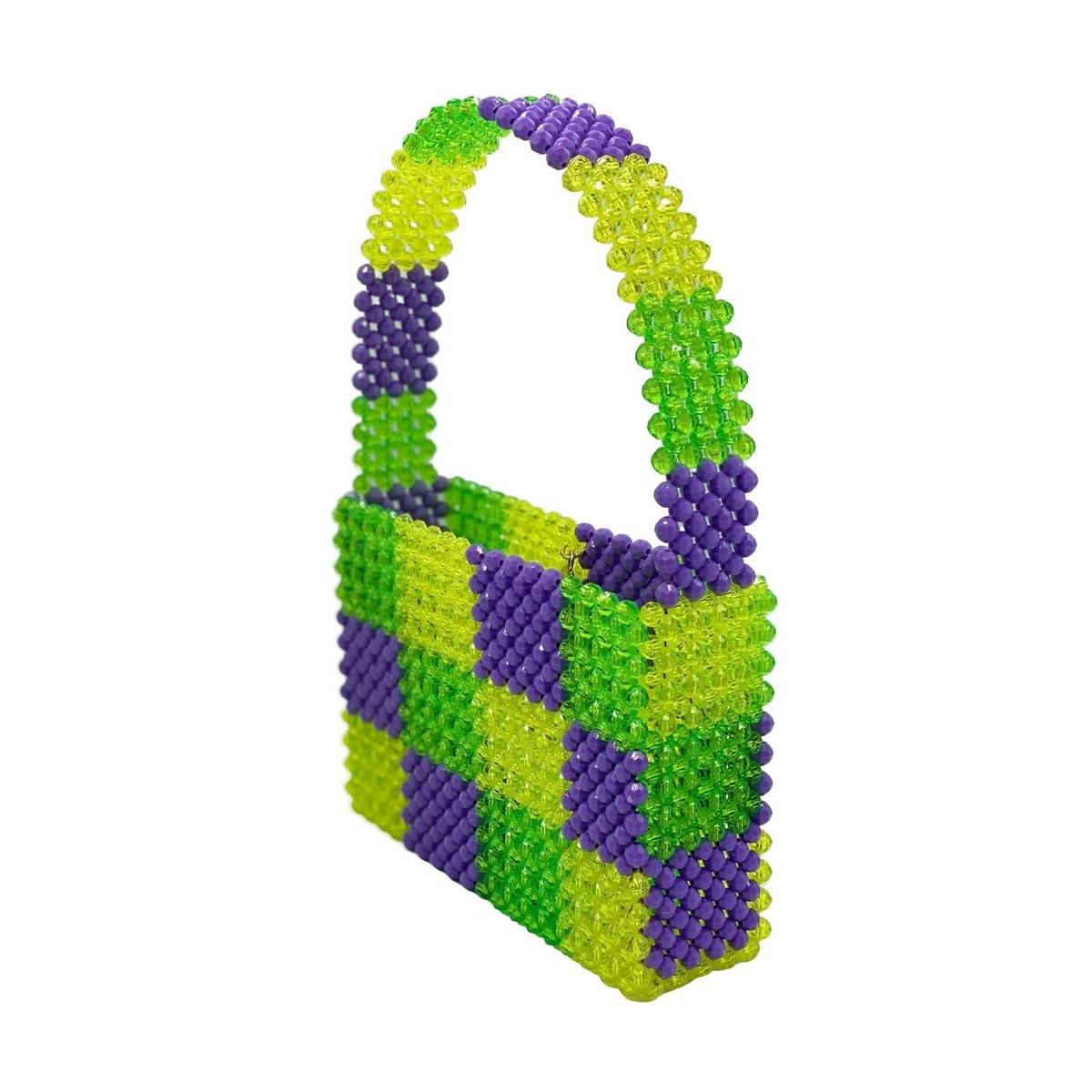 Mardi Gras Checkered Bag by Susan Alexandra | Giving Tree Gallery