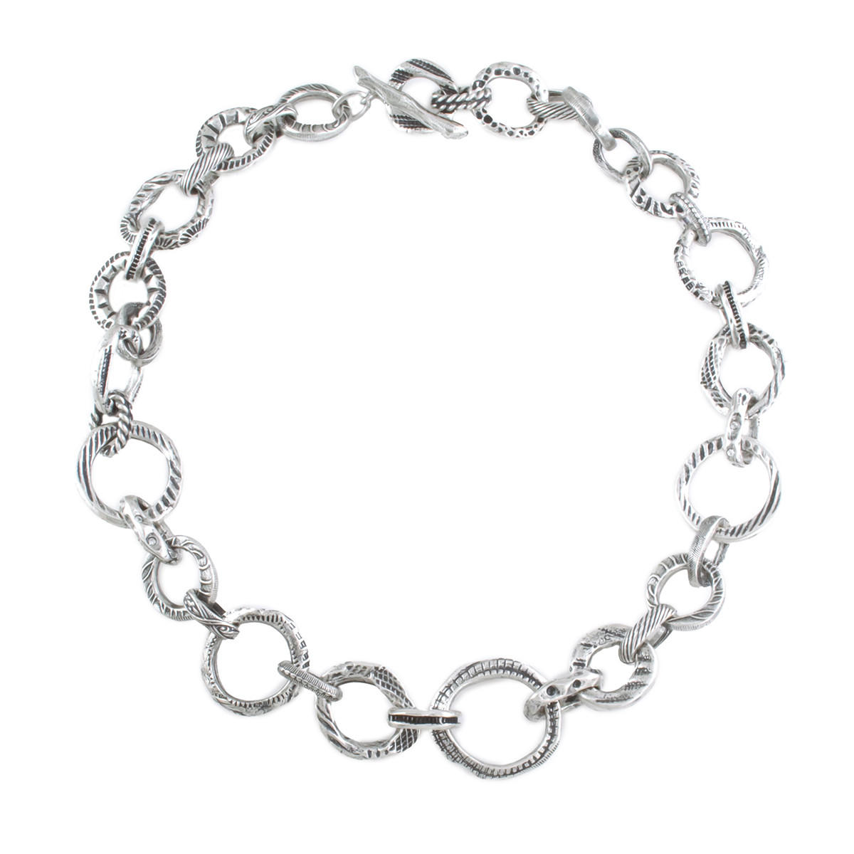 Locke's Links Necklace in Silver, All Crystal by Patricia Locke I ...