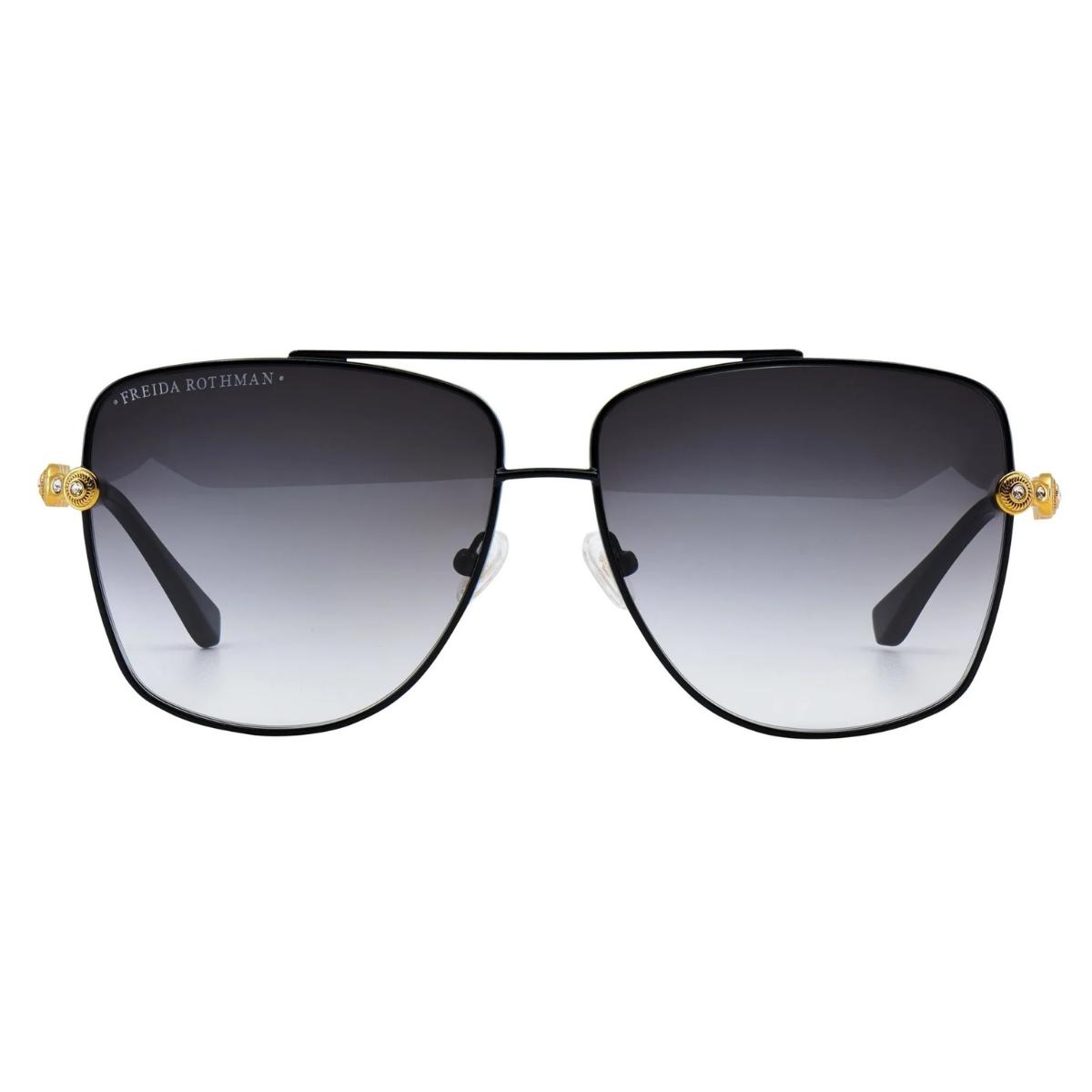 Malka Sunglasses Black + Gold by Freida Rothman