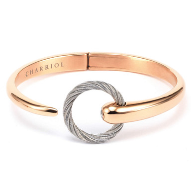 Charriol Zen Bangle - Rose Gold with Silver