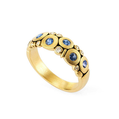 Blue Mix Candy Dome Ring by Alex Sepkus | Giving Tree Gallery