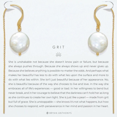 Grit Threader Earrings - Gold by Bryan Anthonys | Giving Tree Gallery