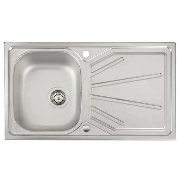 Abode Trydent 1.0 Bowl Sink with Drainer