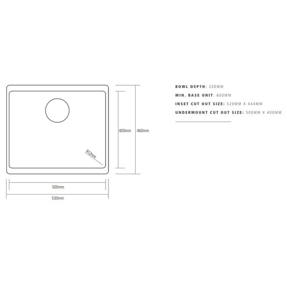 Caple Leesti 500 Single Bowl Granite Kitchen Sink