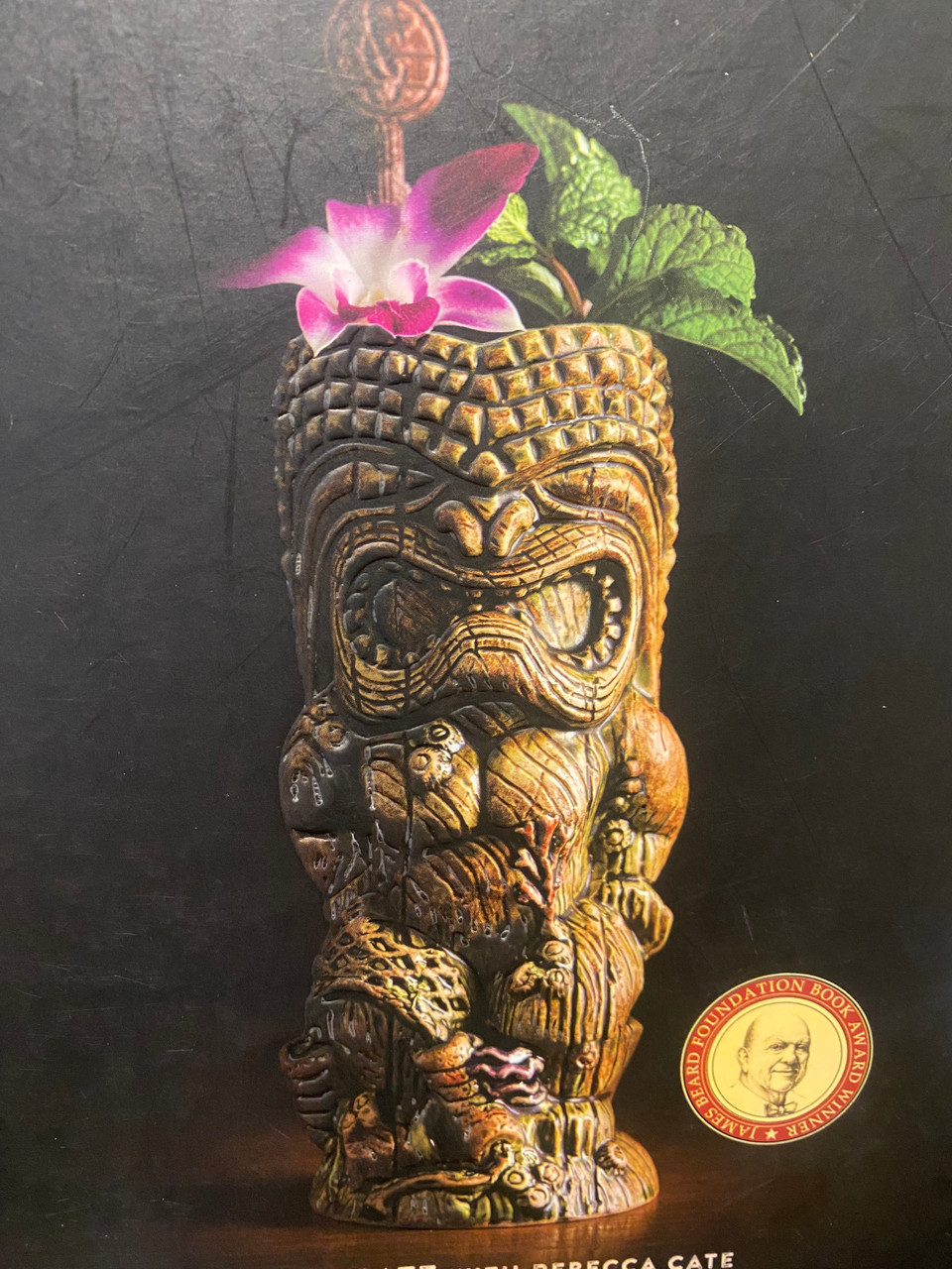 Tiki Vase 177mm tall x 80 mm wide black - Cahns Wines & Spirits