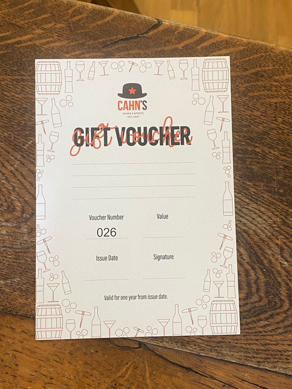 Cahn's Wines & Spirits Gift Voucher