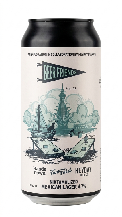 Heyday x. Twofold x Hands Down 'Nixtamalized' Mexican Lager 4.7% 440ml