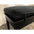 Black Cotton Duck Piano Bench Cushion with Ties
