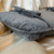 Silver/Gray Plush Upholstery Piano Bench Cushion