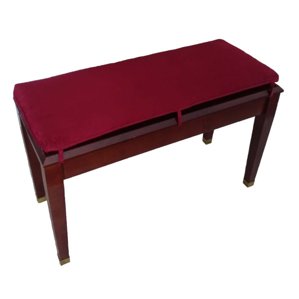 Wine Suede Piano Bench Cushion