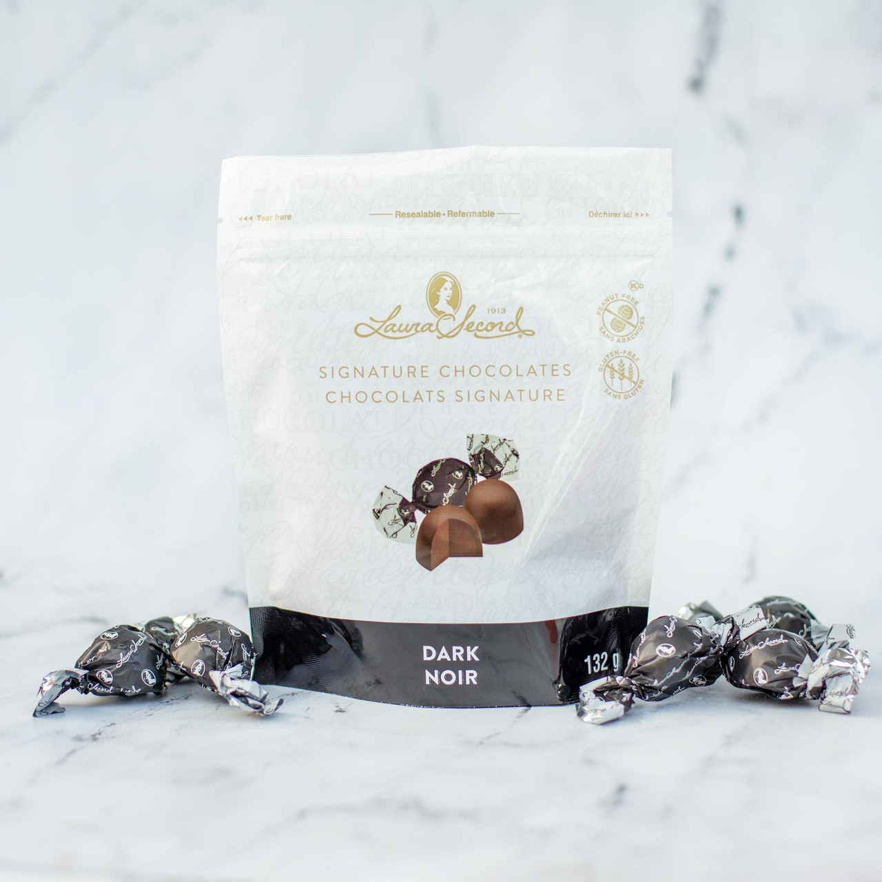 Signature Dark Chocolate Bag 132 g [87067] - Laura Secord