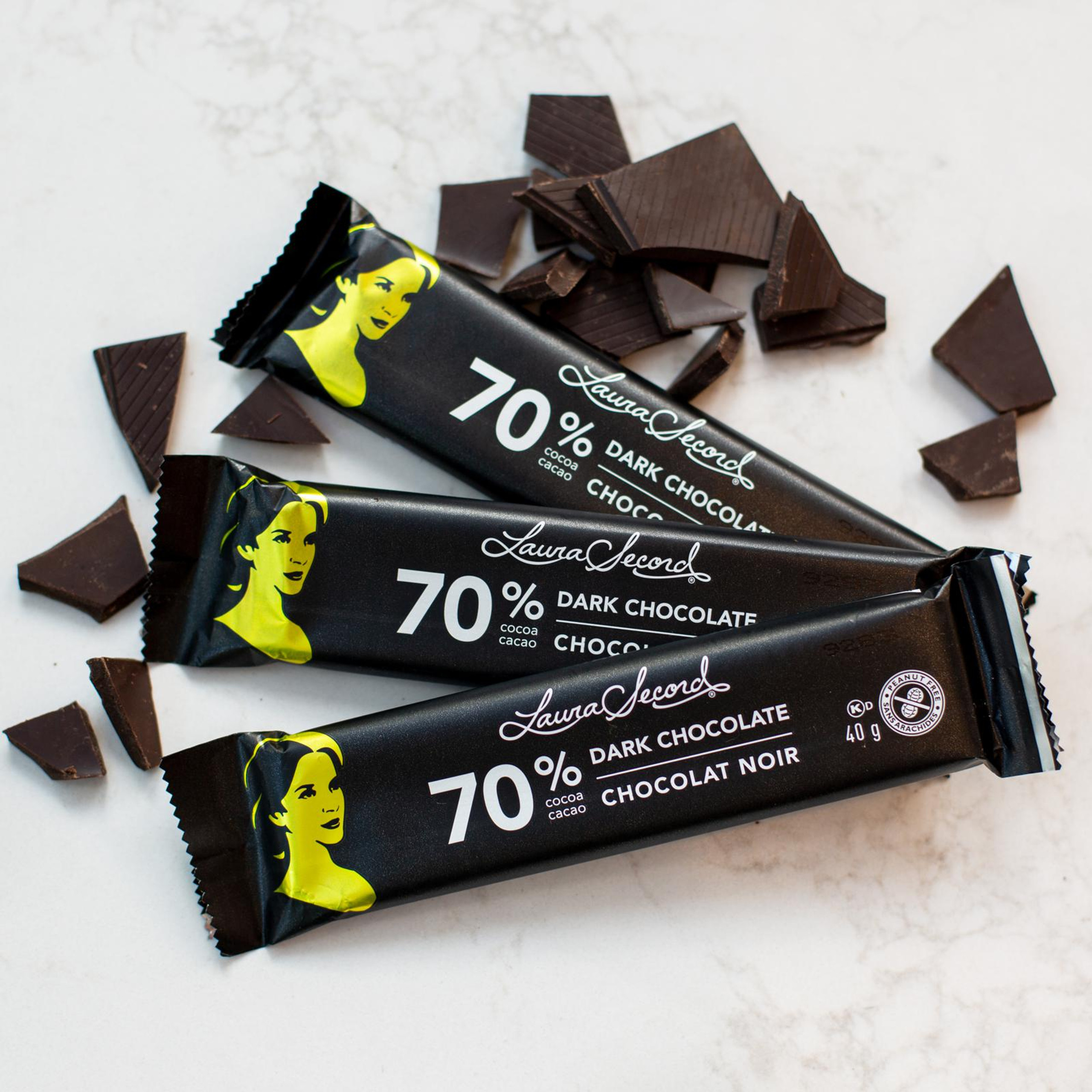 Laura Secord 70% dark chocolate bar 40g [81827]