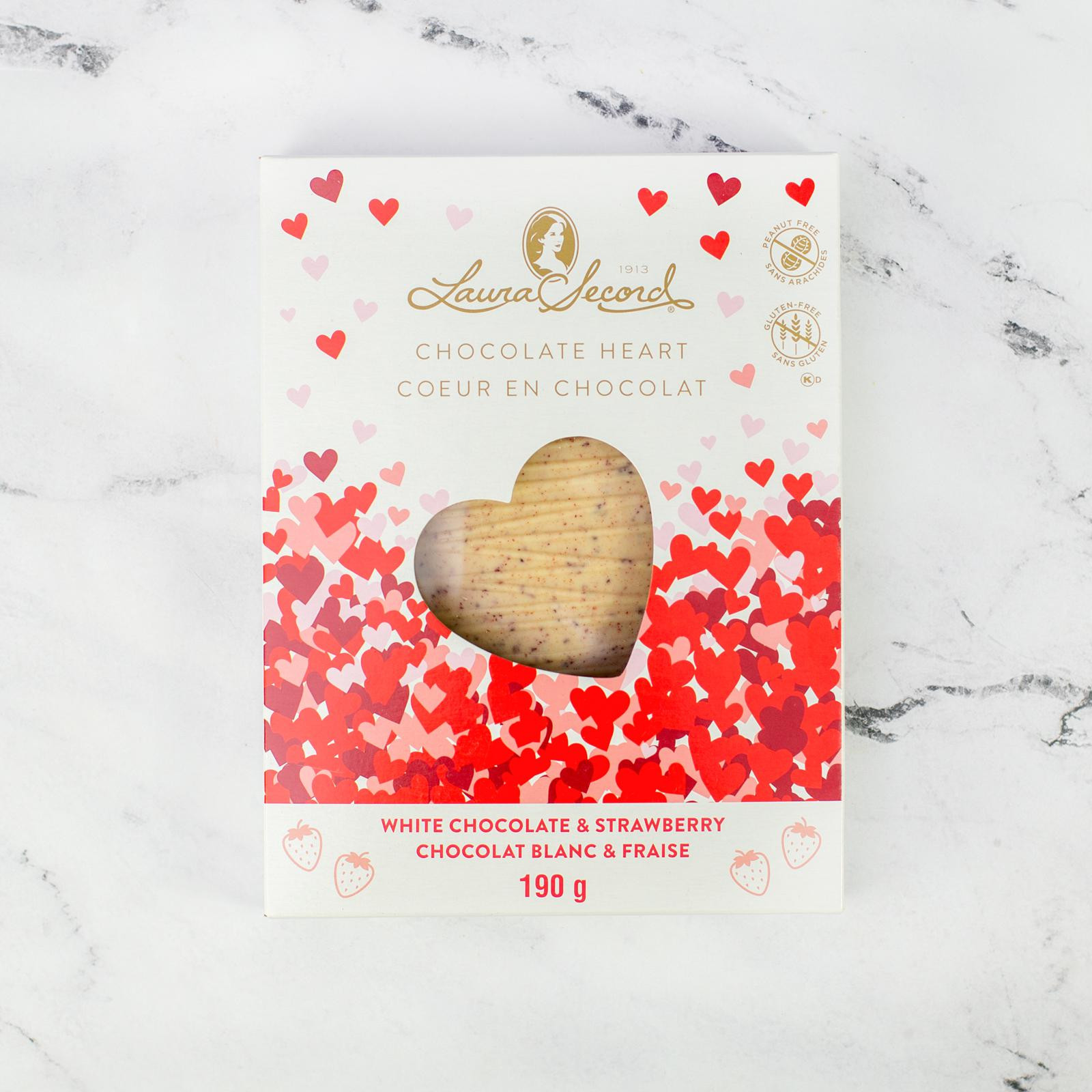 White Chocolate & Strawberry Heart 190 g [86550]