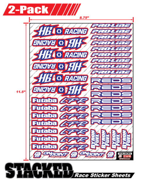 Race Sticker Sheets STACKED - 2 Pack