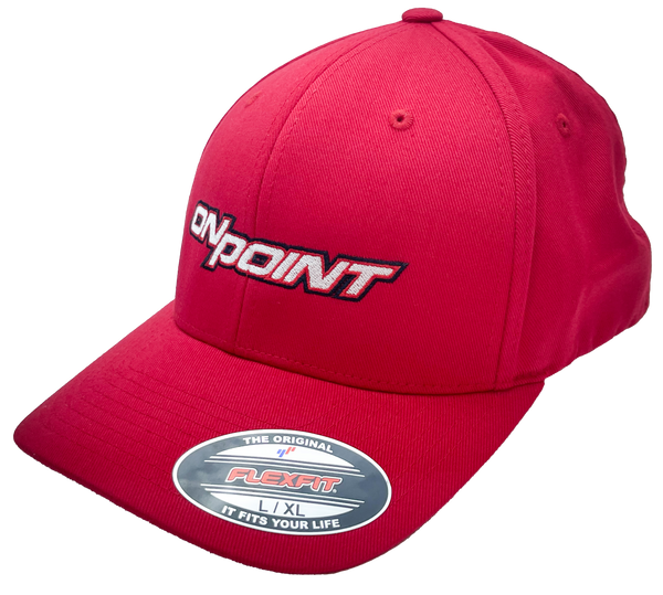 On Point Flexfit Cap - Red w/ White-Red-Black Logo