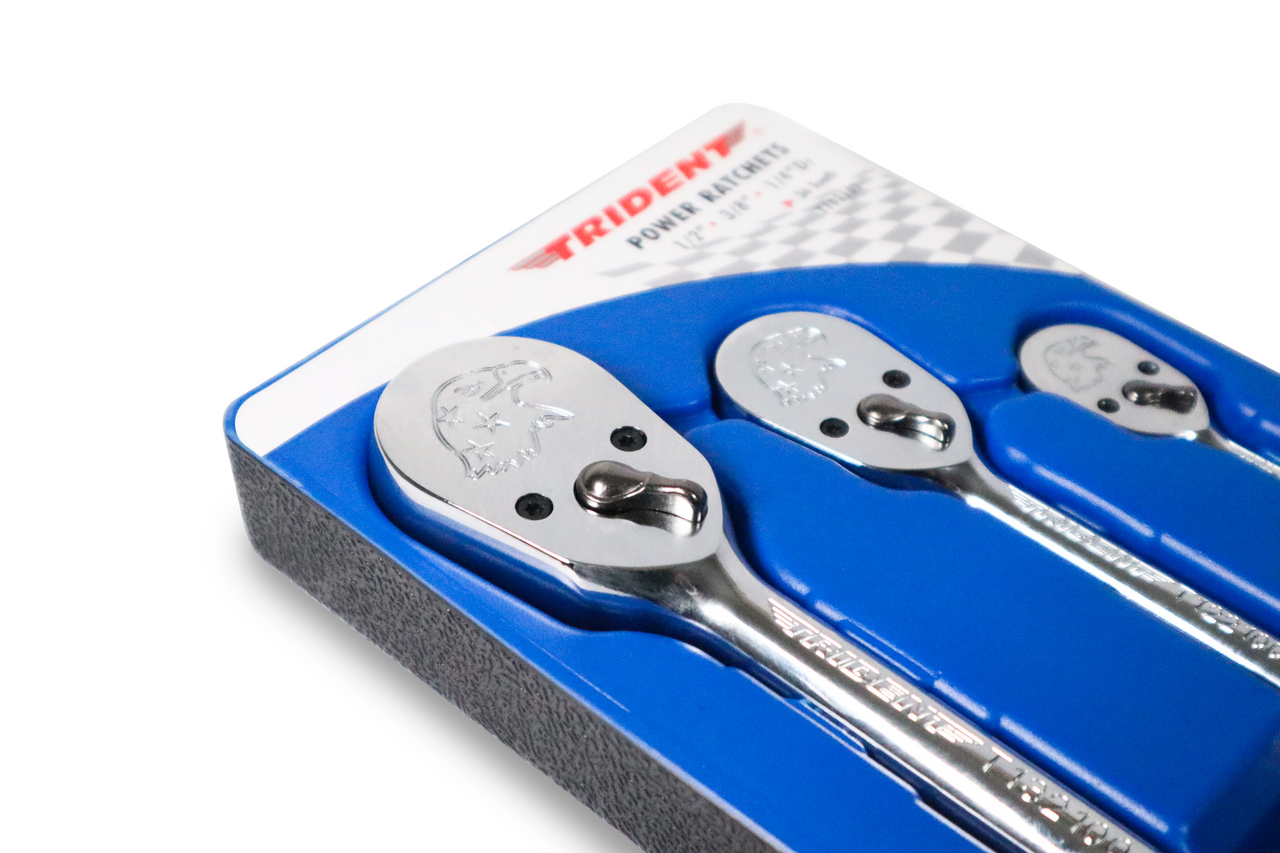 Trident 3pc Power Ratchet Set 36T Tool Truck UK