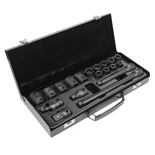 JBM Tools 19pc 1/2 Dr Impact 6pt Socket & Adaptor Set