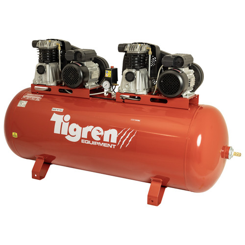 TIGREN 270ltr Tandem Belt-Driven Compressor