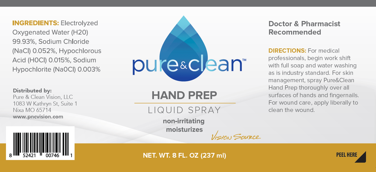 Hand Prep Liquid Spray - 8 ounces
Front Label
