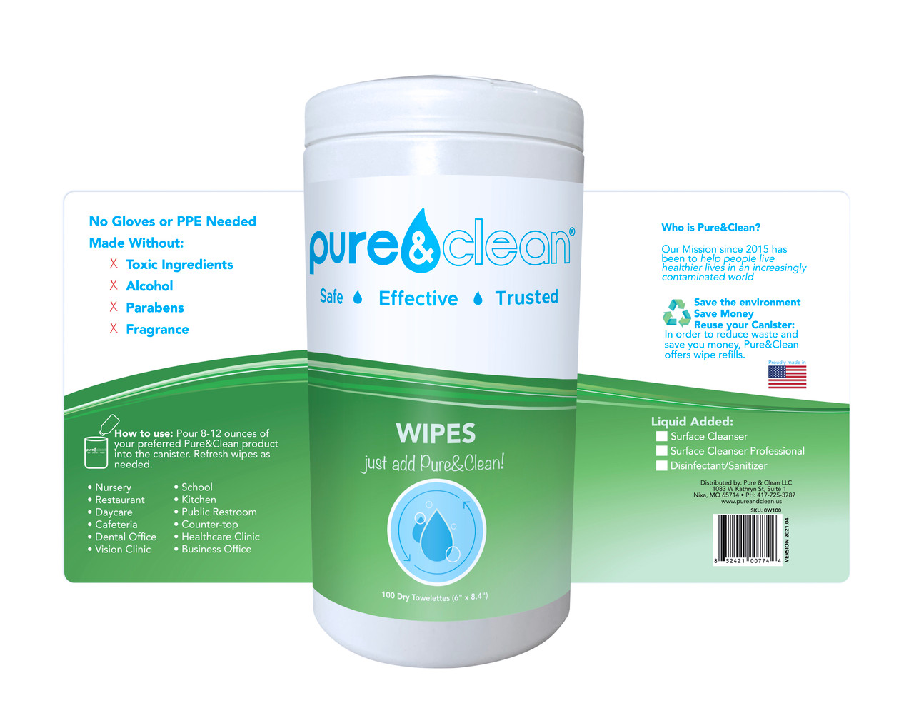 Wipes Canisters [Box of 9 canisters]