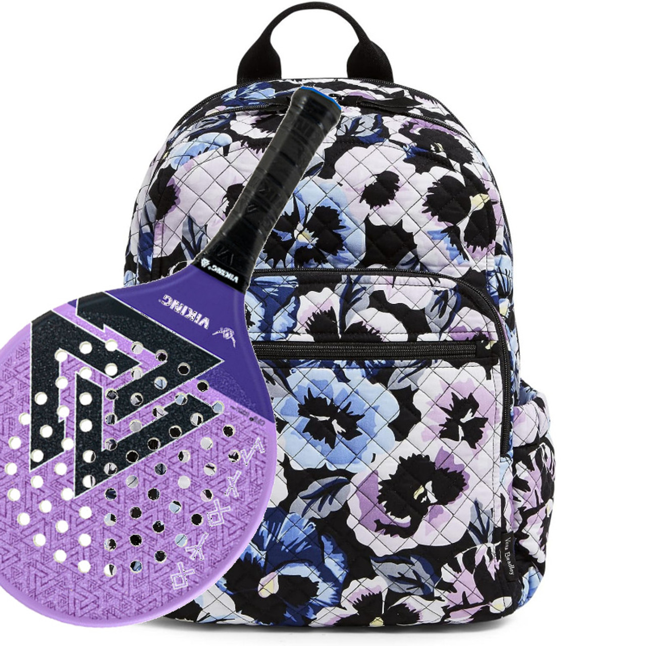 Vera Bradley Backpack, Plum Pansies