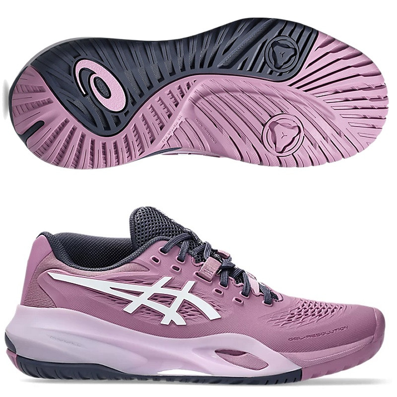 asics Gel Resolution 9 Ladies in White / Teal
