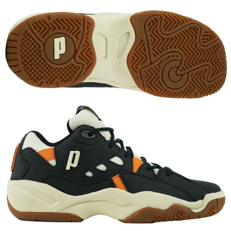 靴 NFS Prince NFS Indoor II Court Shoe Black Cream Orange