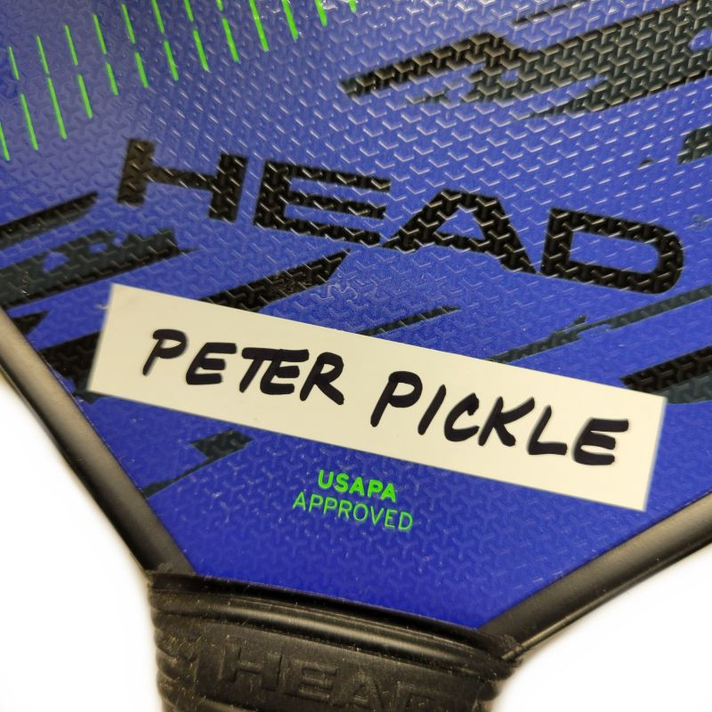Pickleball Paddle ID Tape to handwrite on and stick to your paddle