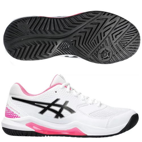 asics Gel Dedicate 8 Ladies Pickleball Shoes, White/Pink