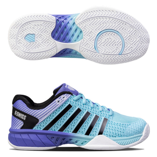 Express Light Turquoise Purple Black Ladies Pickleball Shoes